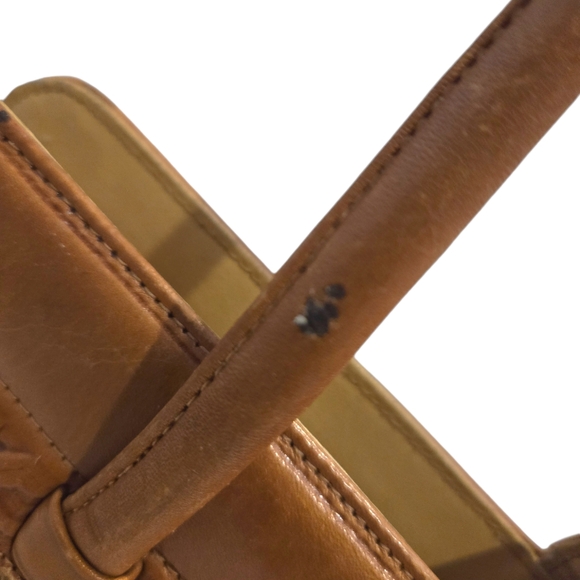 Vintage Mexican Hand Tooled Leather Purse Handbag Cowhide Western 1970s - Picture 5 of 15